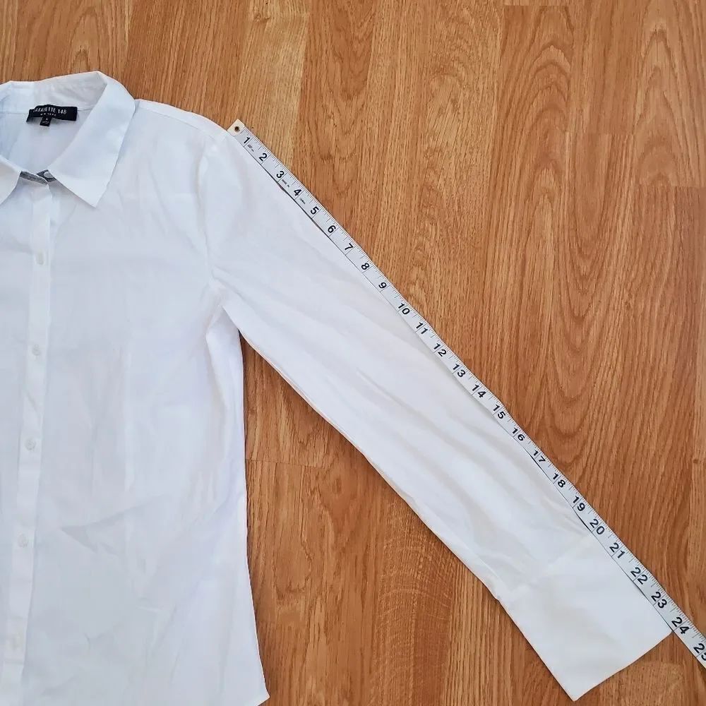 Lafayette 148 New York "Brody" White Blouse Sz S - Picture 10 of 12